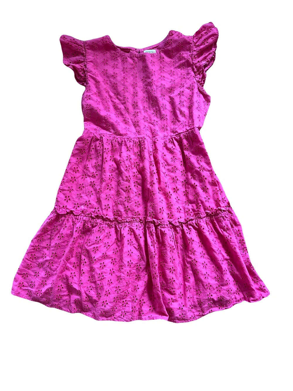 Crewcuts Pink Eyelet Tiered Dress